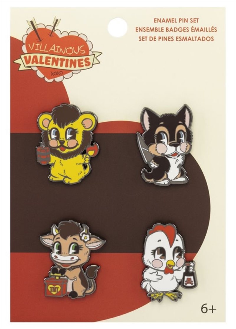 Villainous Valentines - Enamel Pin 4-Pack/Product Detail/Buttons & Pins