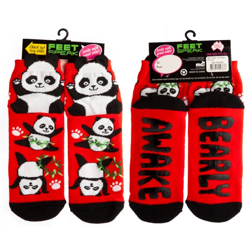 Festive Panda Feet Speak Socks/Product Detail/Socks