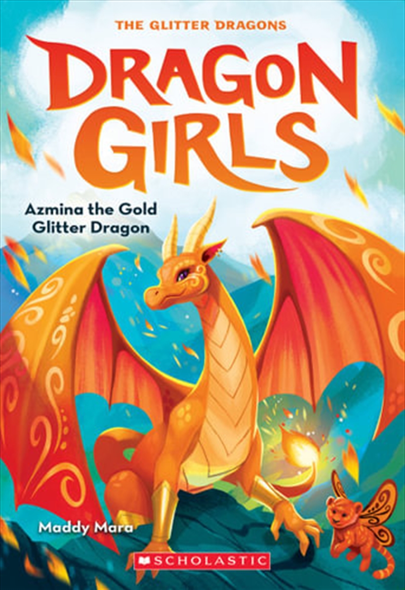 Dragon Girls #1 Azmina The Gold Glitter Dragon | Paperback Book