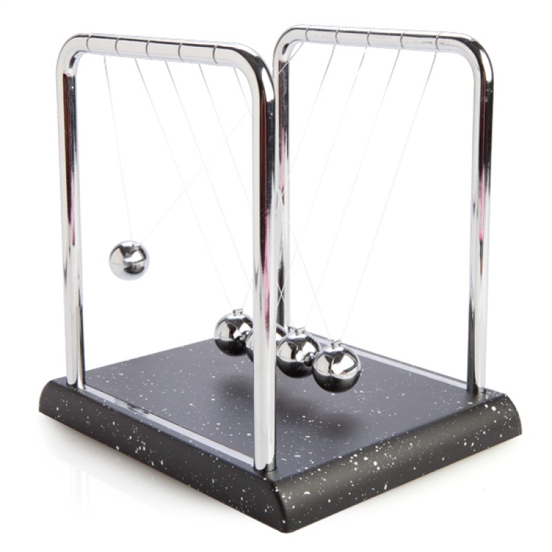 Newton's Cradle with Marble-look Base/Product Detail/Homewares
