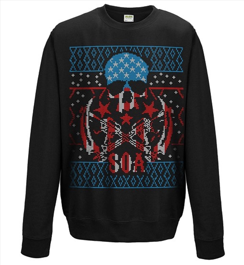 Sons Of Anarchy Christmas Reaper Crew Neck Sweater Unisex Size X-Large Jumper/Product Detail/Outerwear