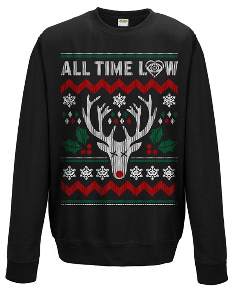All Time Low Rudolph Crew Neck Sweater Unisex: Small Jumper/Product Detail/Outerwear