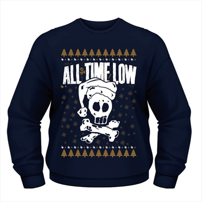 All Time Low Christmas Skull Crew Neck Sweater Unisex: Large Jumper/Product Detail/Outerwear