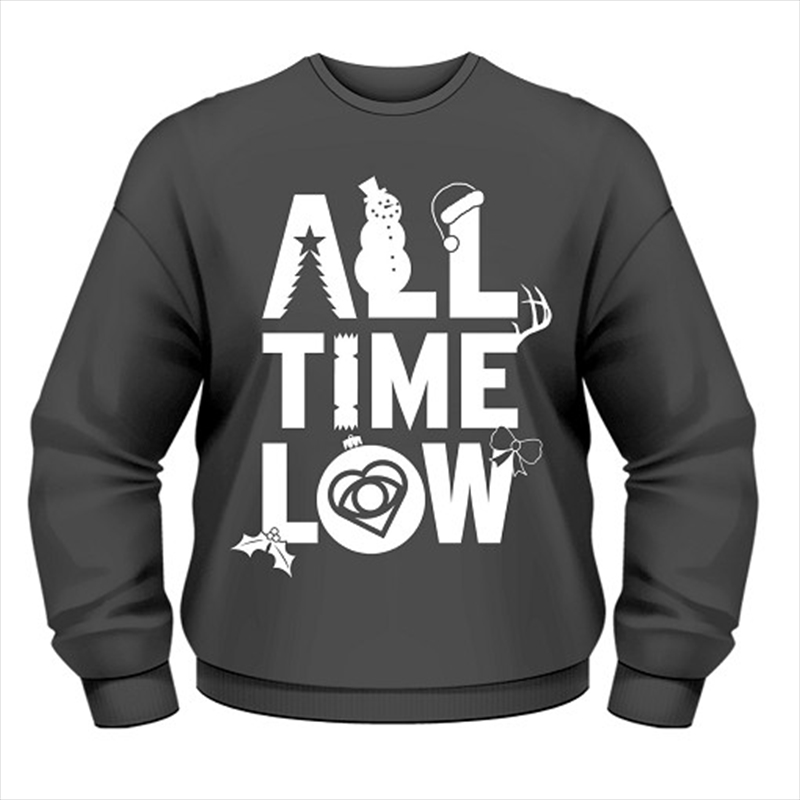 All Time Low Christmas Logo Crew Neck Sweater Unisex: Small Jumper/Product Detail/Outerwear