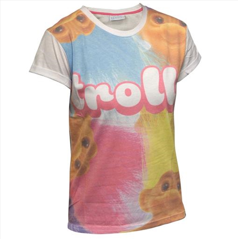 Trolls Big Print Sublimation Rolled Sleeve Girls Womens Size 12 Tshirt/Product Detail/Shirts