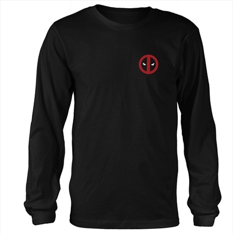 Marvel Deadpool Fade Out Logo Unisex Size Large Longsleeve Shirt/Product Detail/Shirts