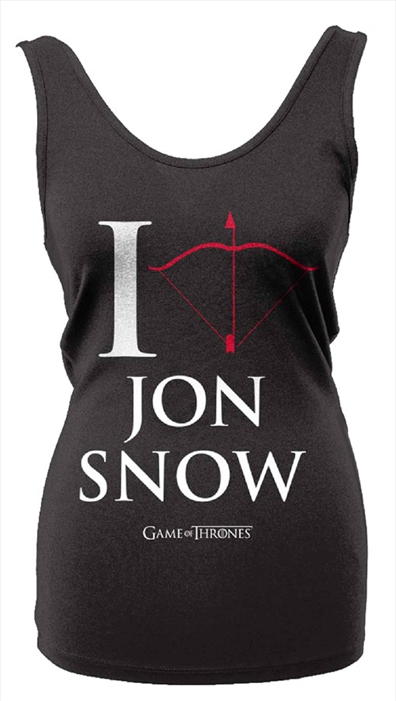 Game Of Thrones I Love Jon Snow Tank Vest, Ladies Womens Size 10 Shirt/Product Detail/Shirts