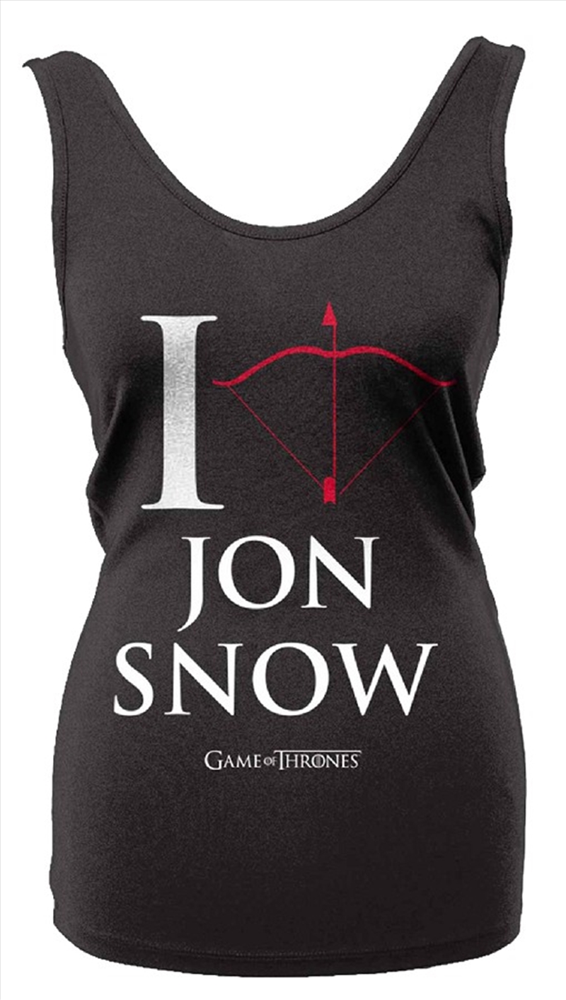 Game Of Thrones I Love Jon Snow Tank Vest, Ladies Womens Size 12 Shirt/Product Detail/Shirts