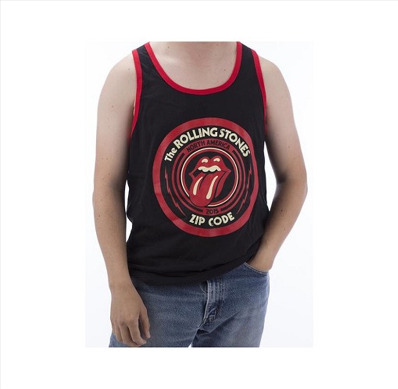 Zip Code 2015 Circle Logo Black Ringer Tank (Tank Vest, Mens Unisex: X-Large)/Product Detail/Shirts