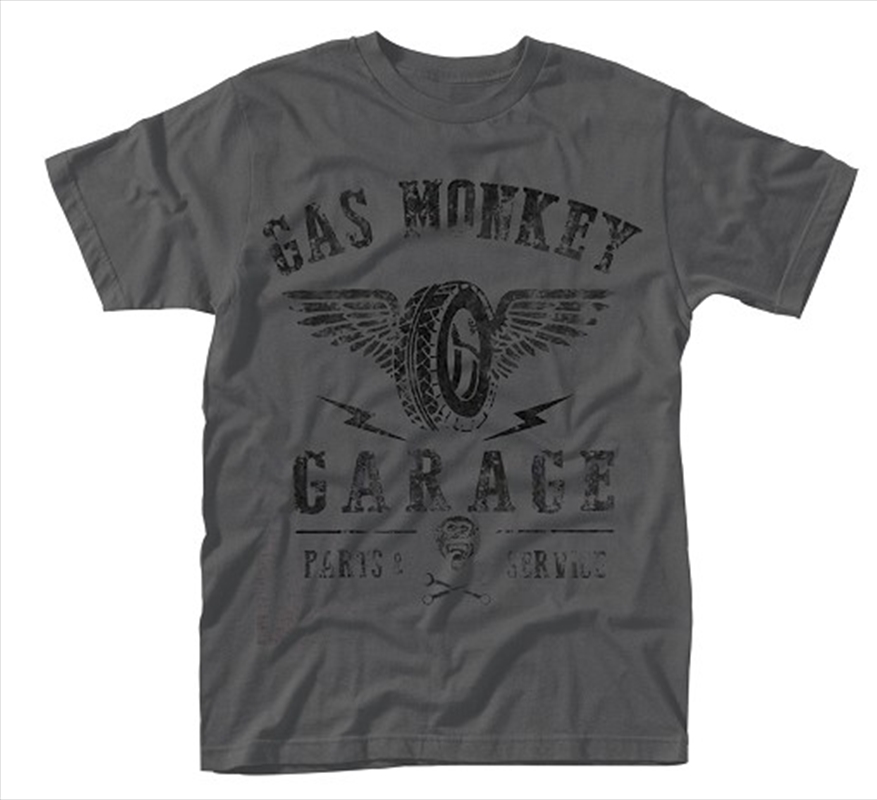 Gas Monkey Garage Tyres Parts Service Unisex Size Medium Tshirt/Product Detail/Shirts