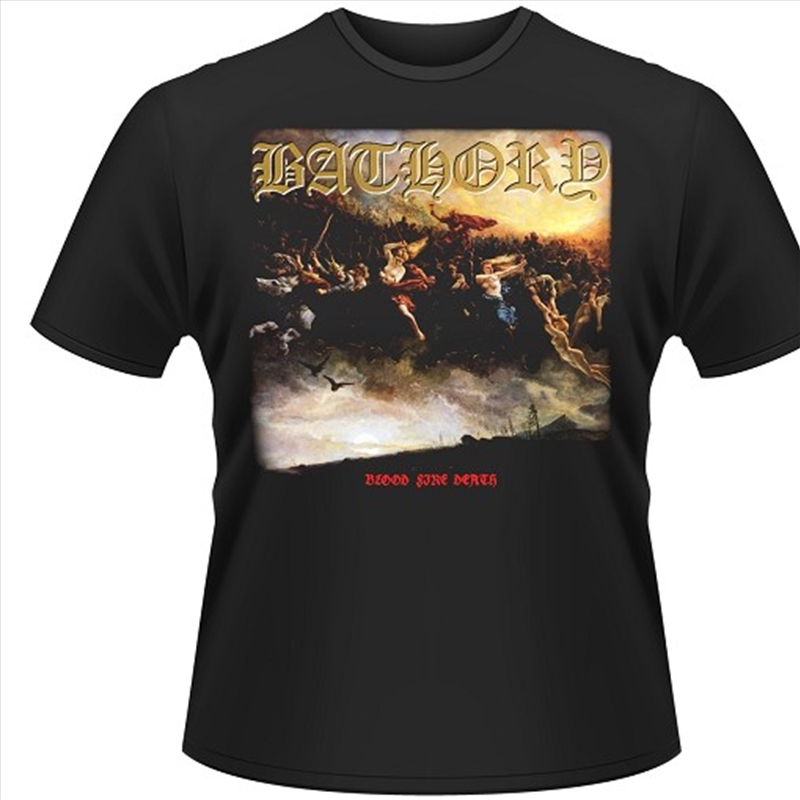 Bathory Blood Fire Death Front & Back Print Unisex Size Xx-Large Tshirt/Product Detail/Shirts