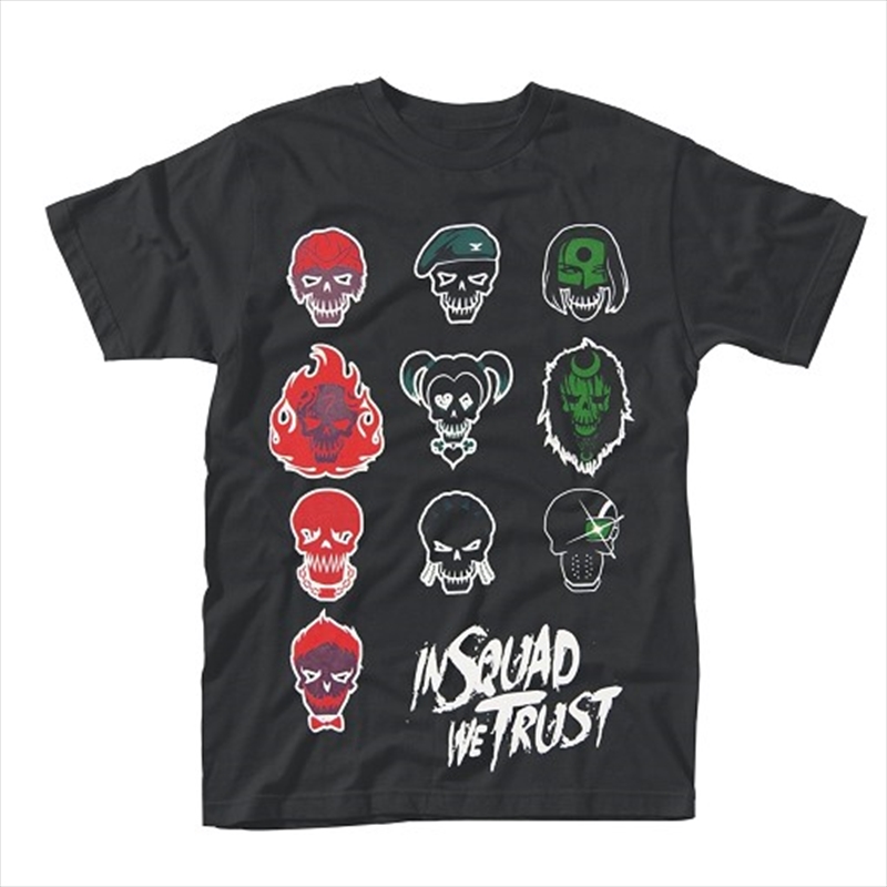 Suicide Squad In Squad Faces Unisex Size Large Tshirt/Product Detail/Shirts