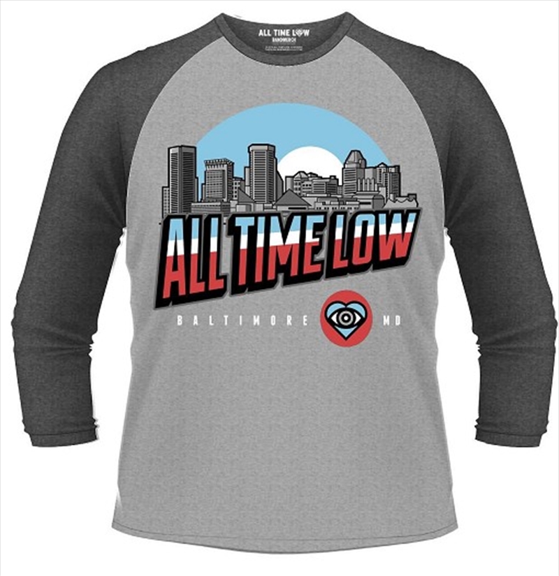 All Time Low Baltimore 3/4 Sleeve Baseball Unisex Size Small Tshirt/Product Detail/Shirts