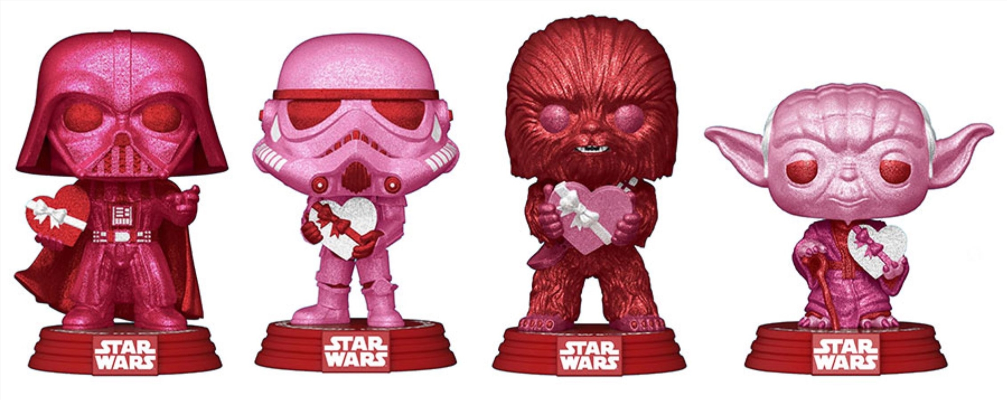 Star Wars - Valentine US Exclusive Diamond Glitter Pop! Vinyl 4-Pack [RS]/Product Detail/Movies
