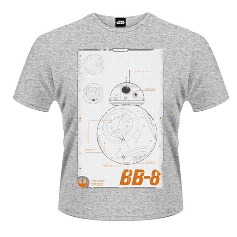 Star Wars The Force Awakens Bb-8 Manual Size Small Tshirt/Product Detail/Shirts