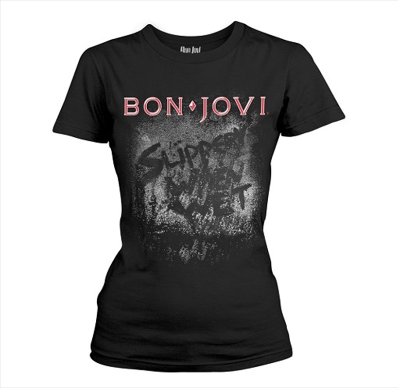 Bon Jovi Slippery When Wet Album Womens Size 8 Tshirt/Product Detail/Shirts