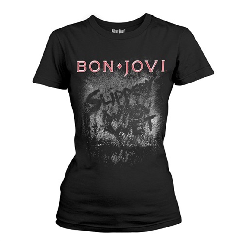 Bon Jovi Slippery When Wet Album Womens Size 8 Tshirt/Product Detail/Shirts