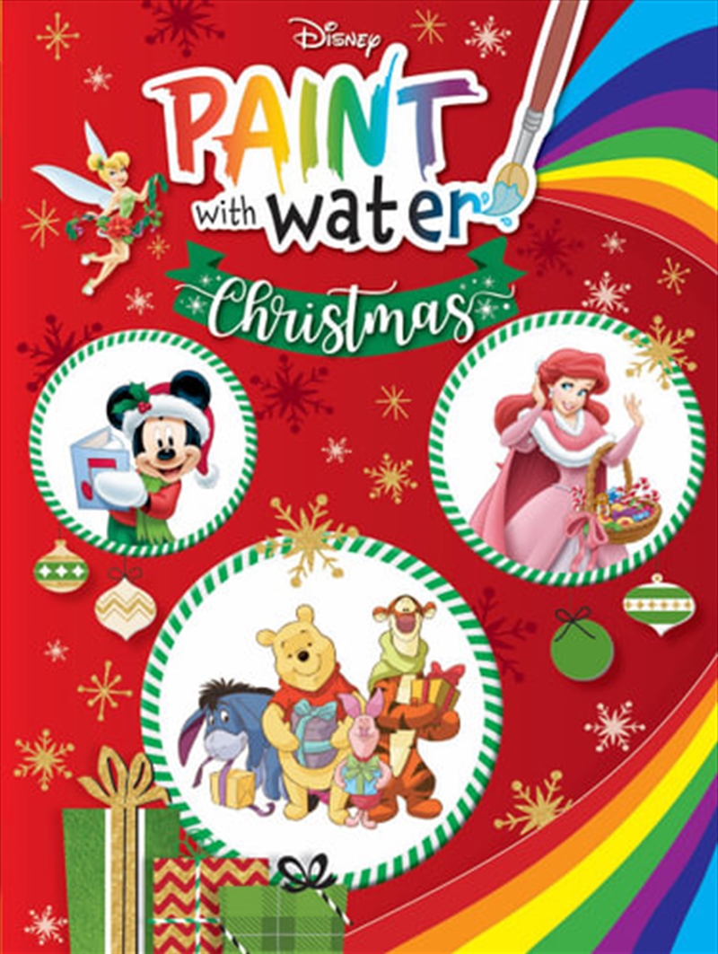 Disney Christmas: Paint with Water | Paperback Book