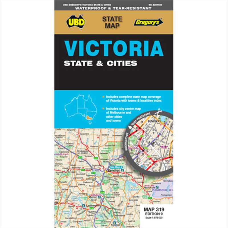 Victoria State & Cities Map 319 9th ed (waterproof)/Product Detail/Geography