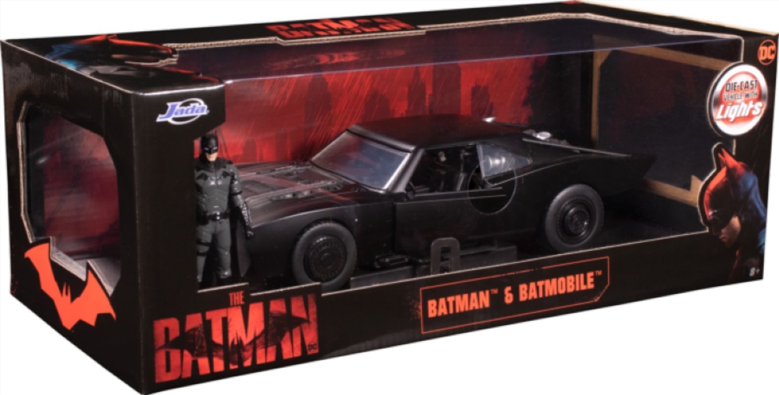 The Batman - Batmobile with Batman 1:18 Scale Hollywood Ride with Light/Product Detail/Figurines