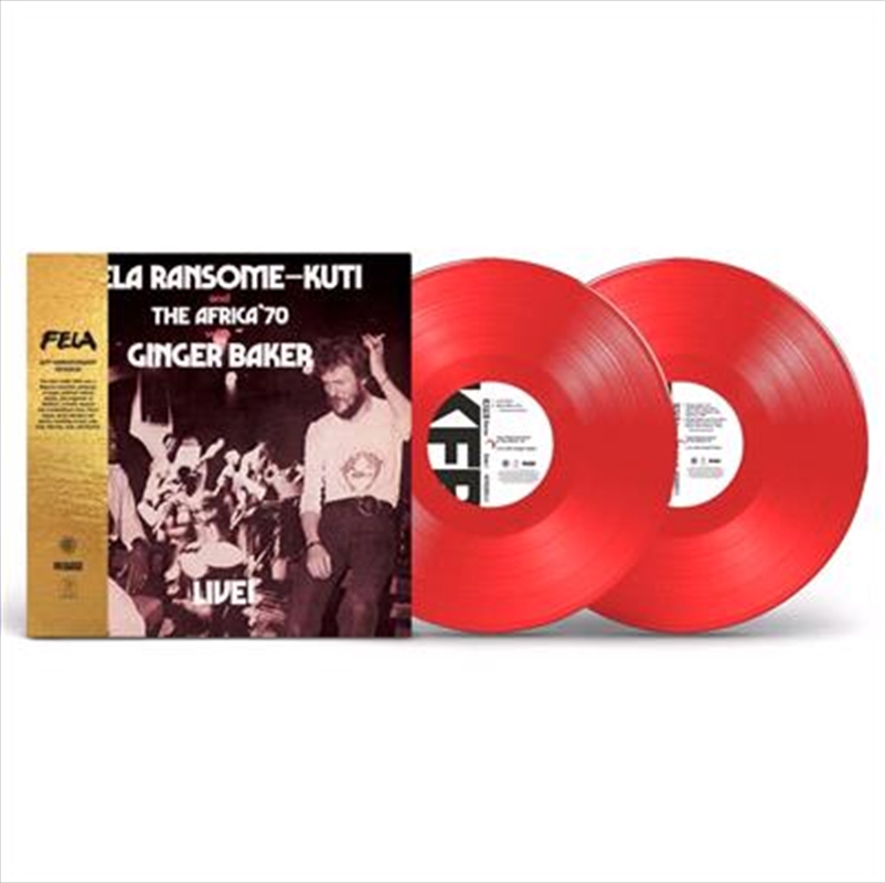 Buy Fela Kuti Live With Ginger Baker 50th Anniversary Red Vinyl Sanity