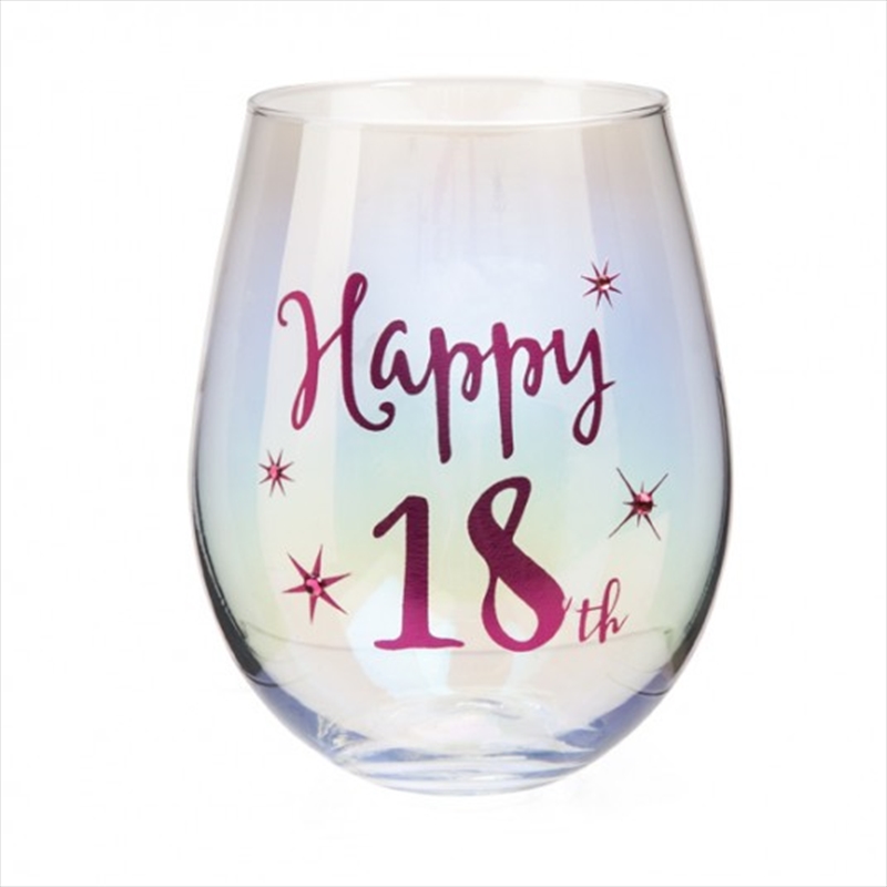 18th Birthday Irid Wine Glass/Product Detail/Wine