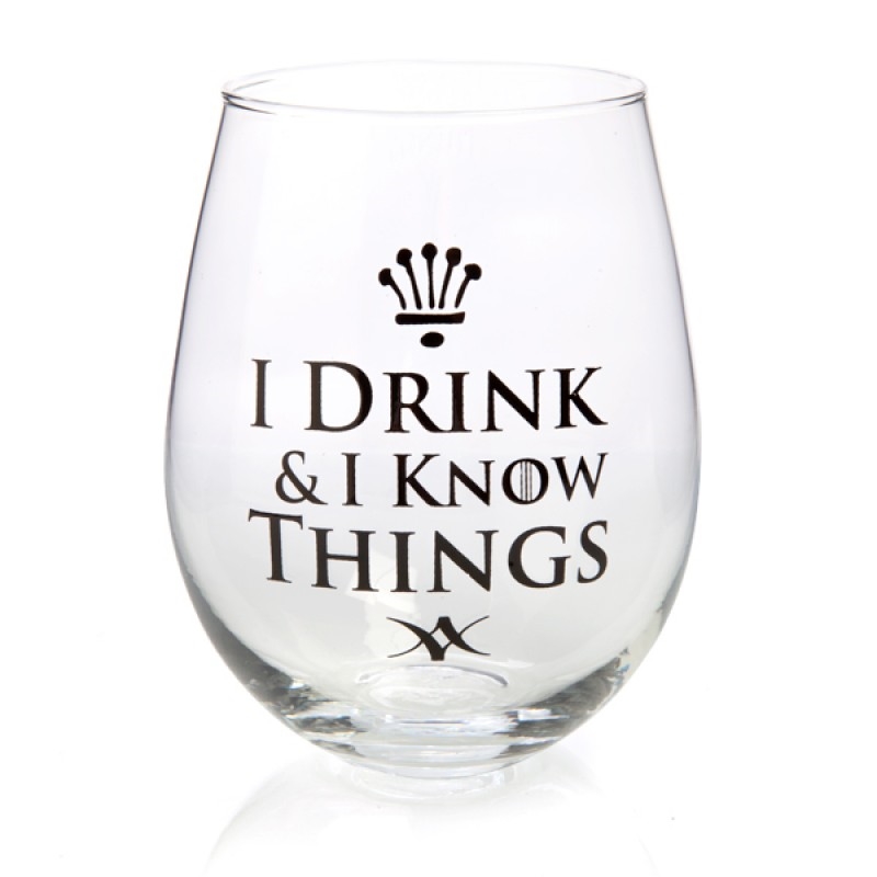 I Drink And I Know Stemless Glass/Product Detail/Glasses, Tumblers & Cups