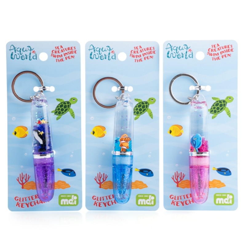 Sea Animal Glitter Pen Keychain  (SENT AT RANDOM)/Product Detail/Pens, Markers & Highlighters