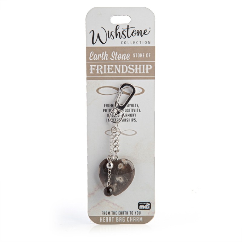 Wishstone Collection Earth Stone Heart Bag Charm/Product Detail/Keyrings