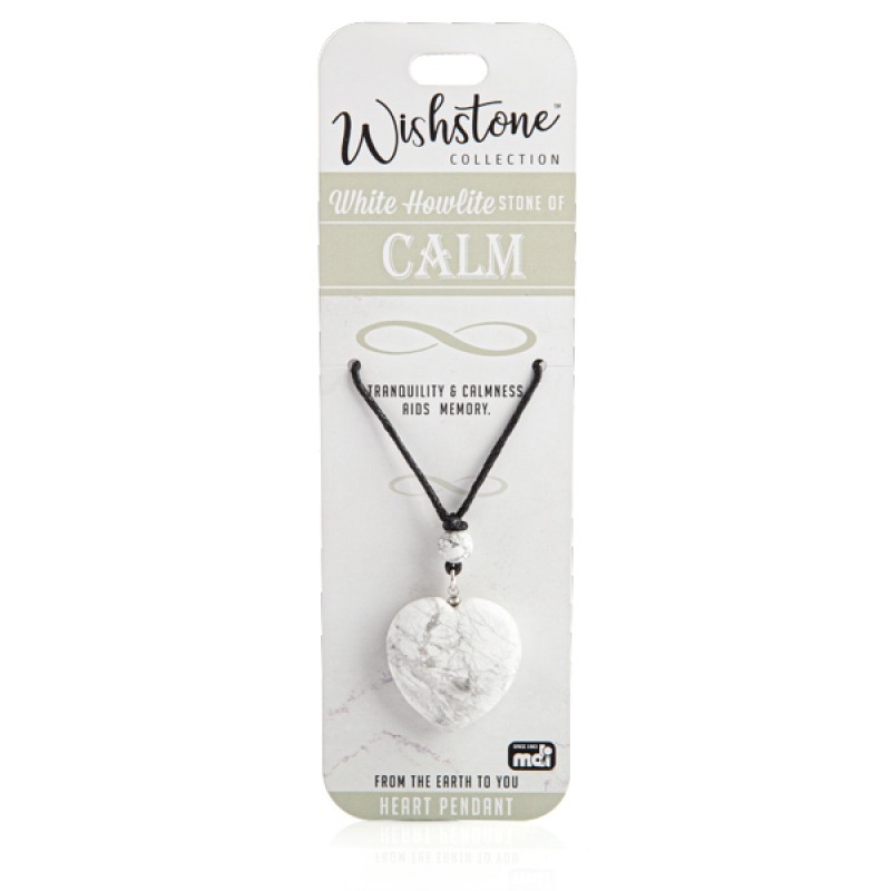 Wishstone Collection White Howlite Heart Pendant/Product Detail/Jewellery