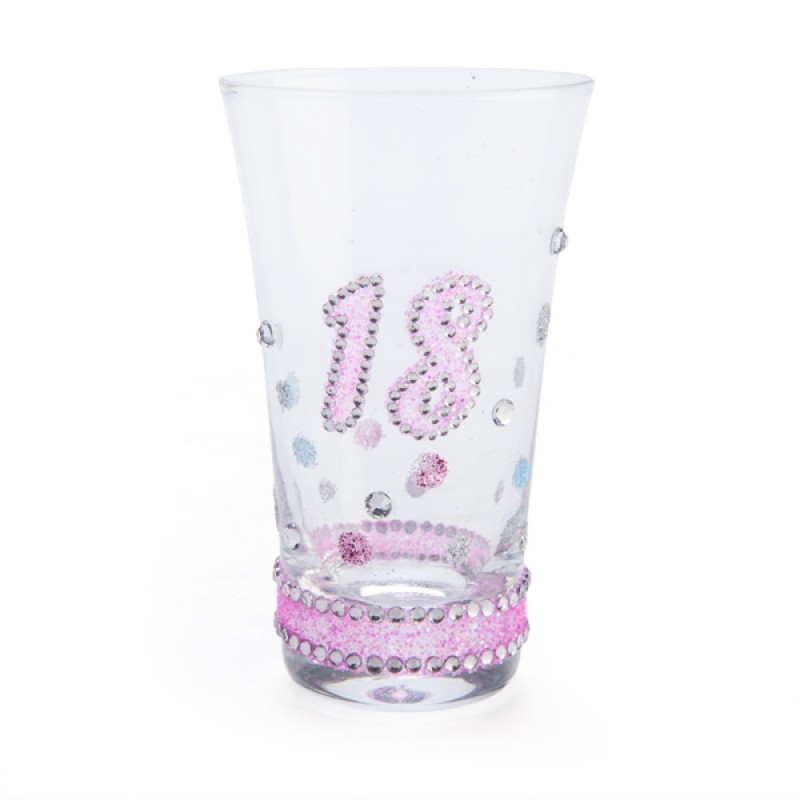 18th Birthday Sparkle Shot Glass/Product Detail/Flasks & Shot Glasses