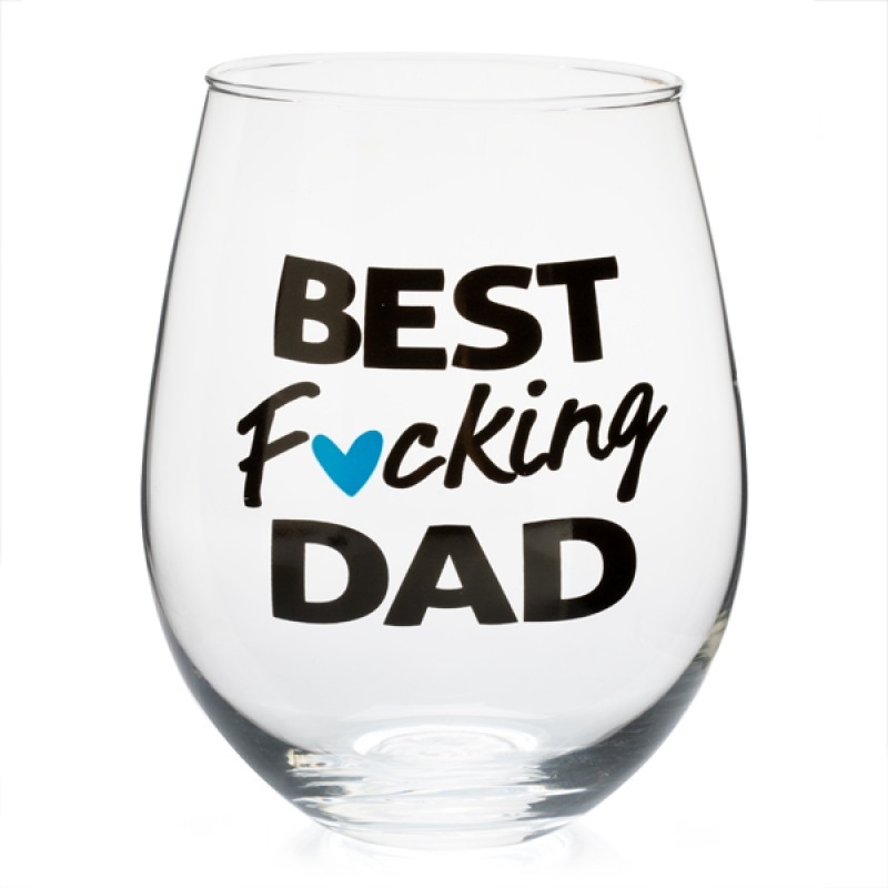 Best F*cking Dad Stemless Wine Glass/Product Detail/Wine