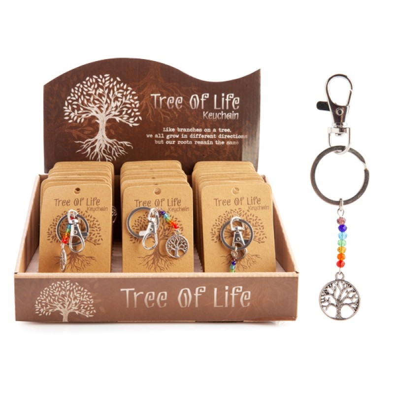 Tree Of Life Rainbow Bead Keychain/Product Detail/Keyrings