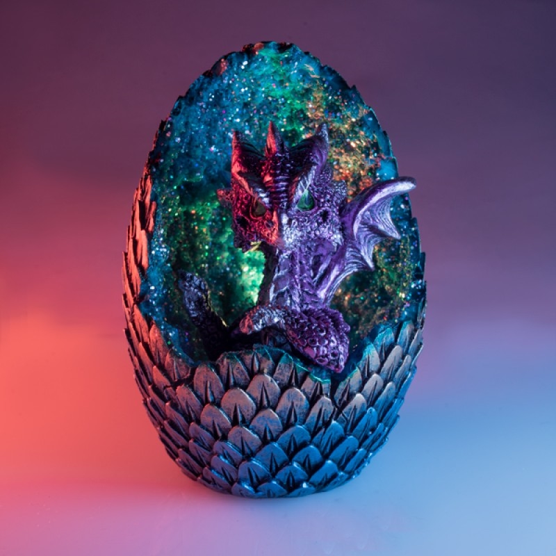 Purple Baby Dragon Crystal Egg LED Light | Accessories