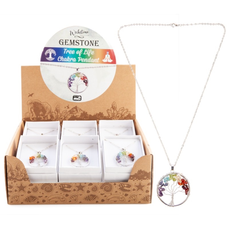 Gemstone Tree of Life Chakra Pendant (SENT AT RANDOM)/Product Detail/Gems