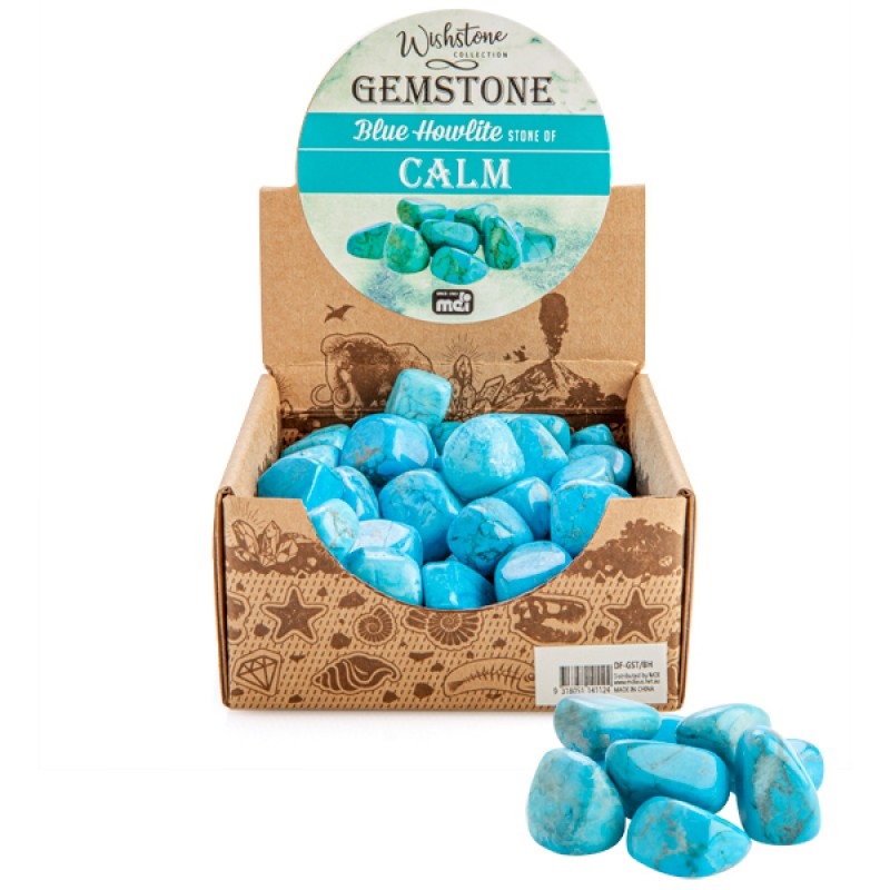 Gemstone Tumbled Blue Howlite | Miscellaneous