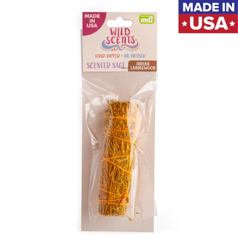 Wild Scents Indian Sandalwood Sage Smudge Stick/Product Detail/Burners and Incense