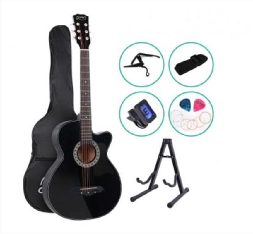 Alpha 38-inch Wood Acoustic Guitar Capo - Black/Product Detail/String Instruments