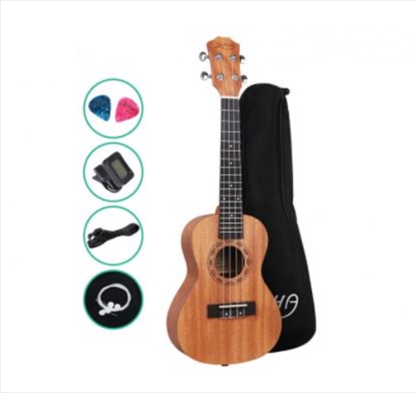 Alpha 23-inch Concert Ukulele with Tuner - Natural/Product Detail/String Instruments