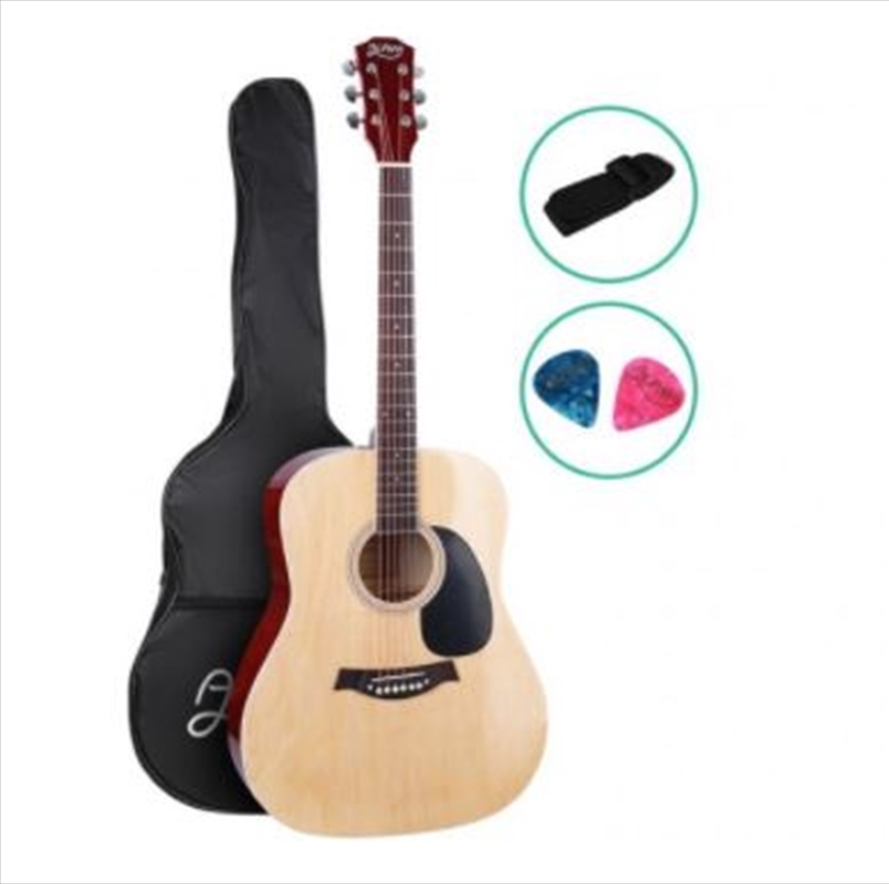 Alpha 41-Inch Wooden Acoustic Guitar - Natural/Product Detail/String Instruments