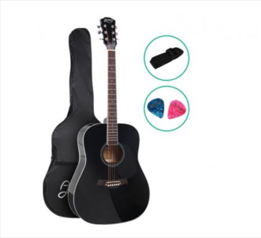 Alpha 41-Inch Wooden Acoustic Guitar - Black/Product Detail/String Instruments