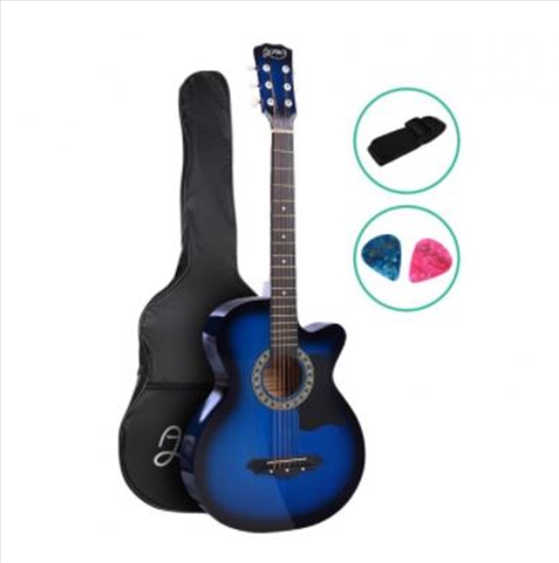 Alpha 38-inch Acoustic Guitar Steel-Stringed - Blue/Product Detail/String Instruments
