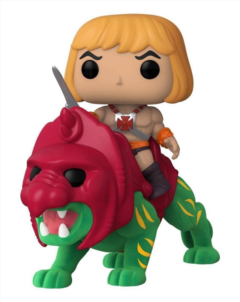 Masters of the Universe - He-Man on Battlecat Flocked US Exclusive Pop! Ride [RS]/Product Detail/TV
