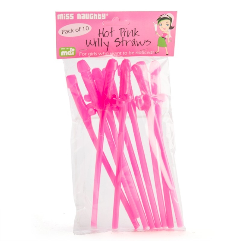 Hot Pink Willy Straws | Miscellaneous
