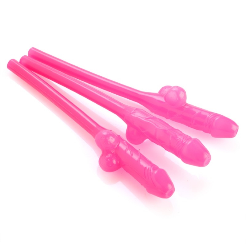 Pink Jumbo Pecker Straw | Miscellaneous