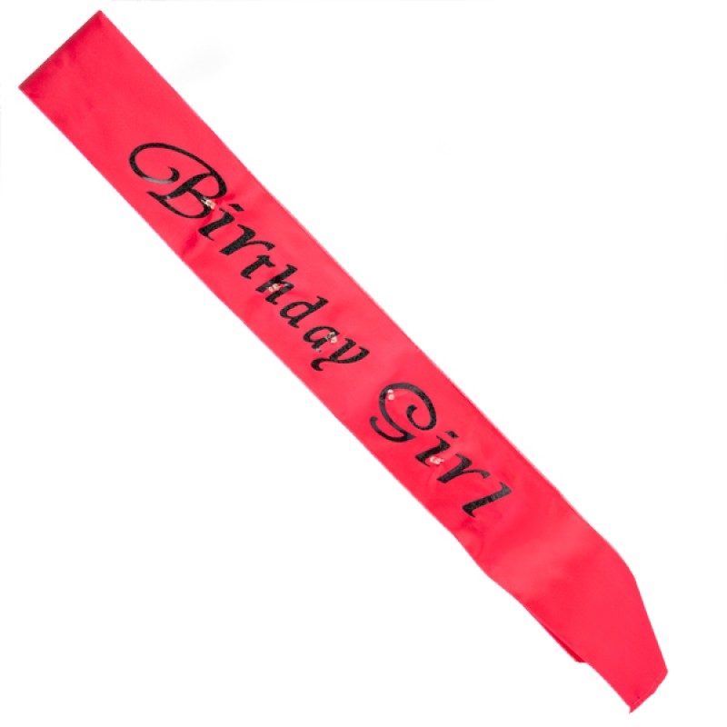 Hot Pink Birthday Girl Flashing Sash/Product Detail/Birthday Party