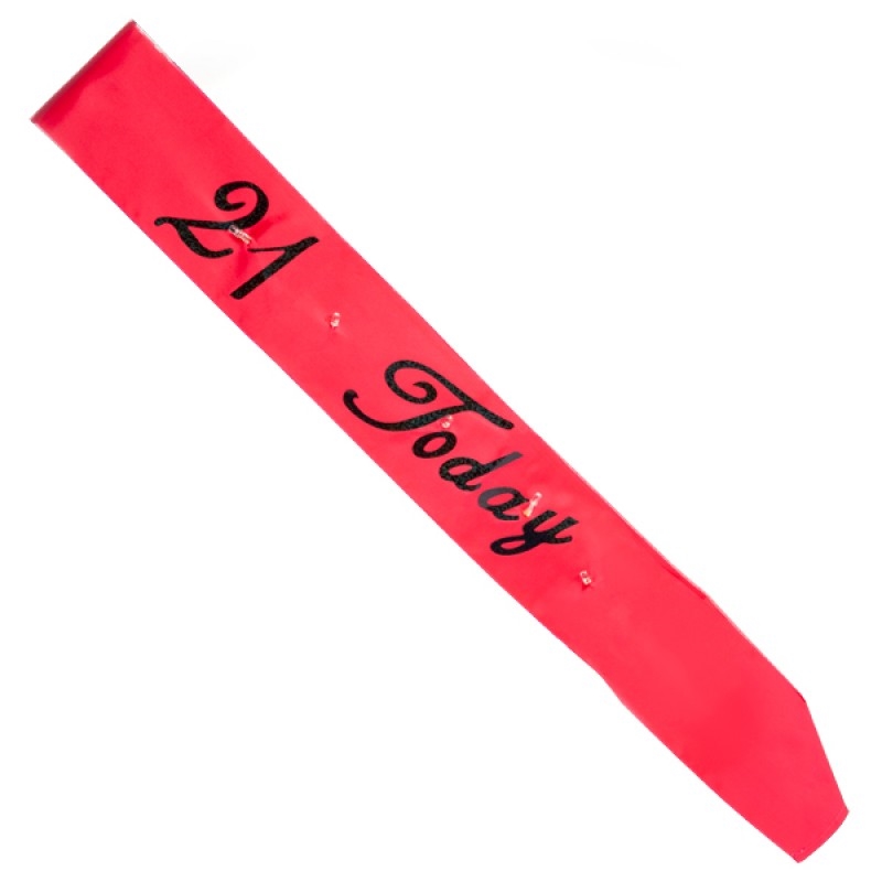 Hot Pink 21 Today Flashing Sash/Product Detail/Birthday Party
