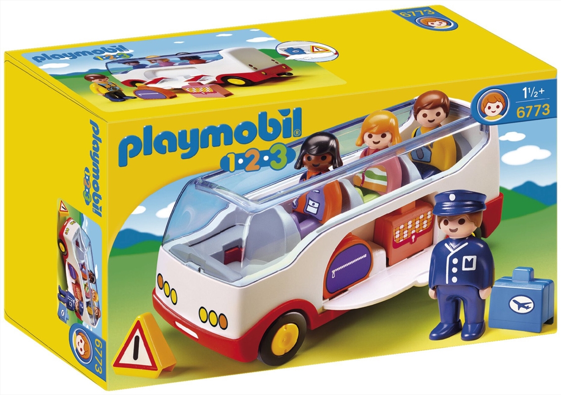 Playmobil - 1.2.3 Airport Shuttle Bus/Product Detail/Play Sets