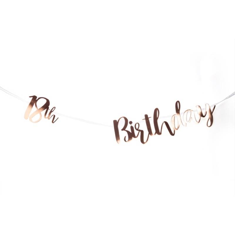 18th Birthday Rose Gold Bunting/Product Detail/Party Decorations