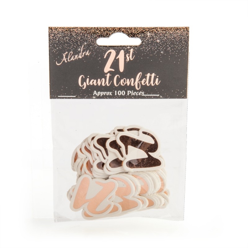21st Rose Gold Giant Confetti (100 pcs)/Product Detail/Party Decorations